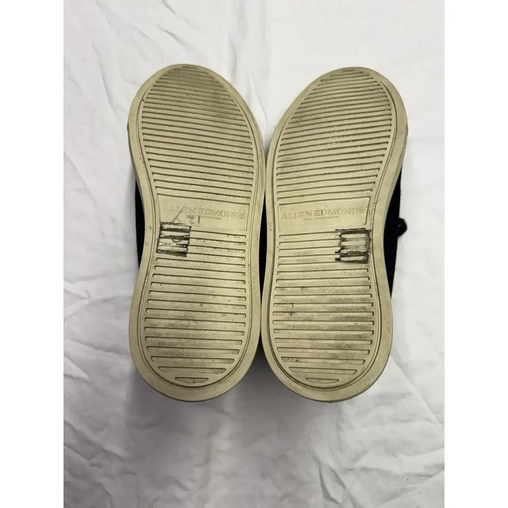 Allen Edmonds "Cooper" sneakers suede leather Men’s Size 8.5 D Black Handcrafted - Picture 15 of 15